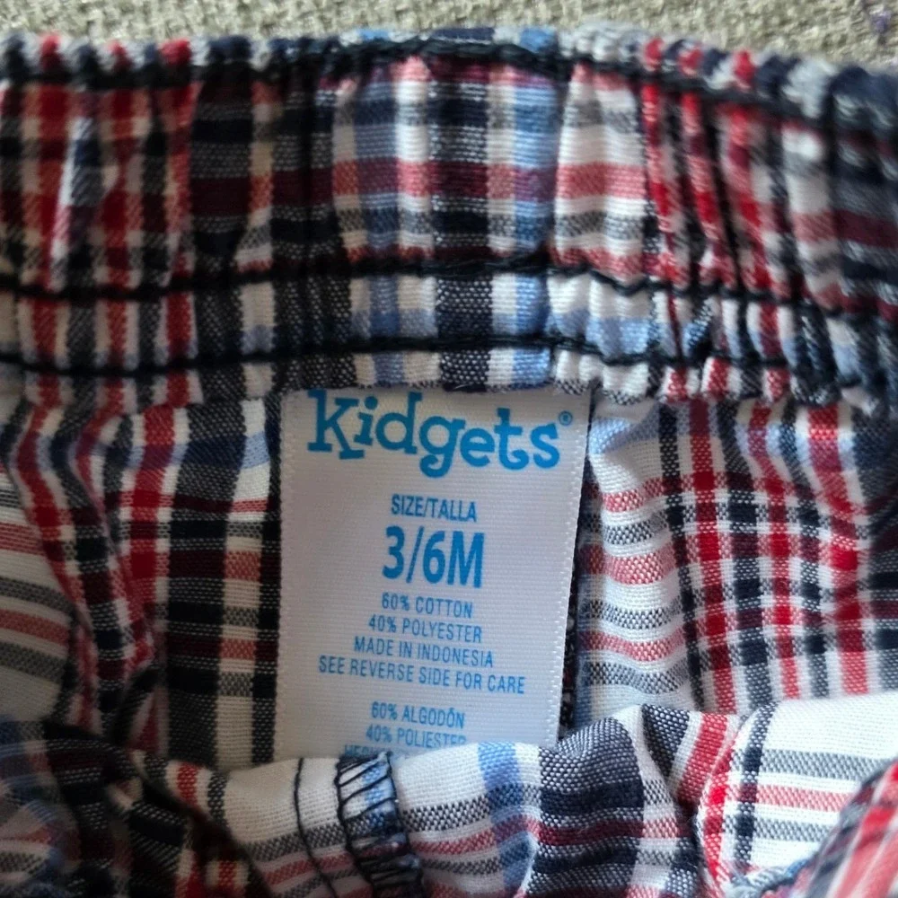 Baby Boys Short Bundle 3 6M Carters Bundles Kidgets Camo Plaid Stars Stripes 4pc